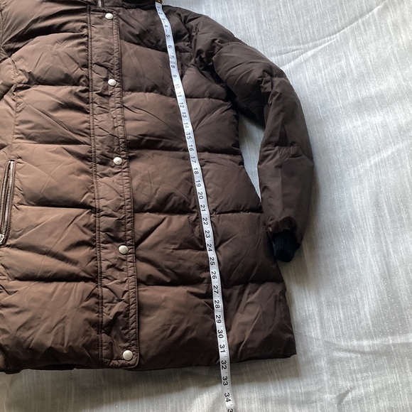 Michael Kors Women’s Puffer Medium Quilted Down Fill Brown Snap Zip Up High Neck - Picture 8 of 10